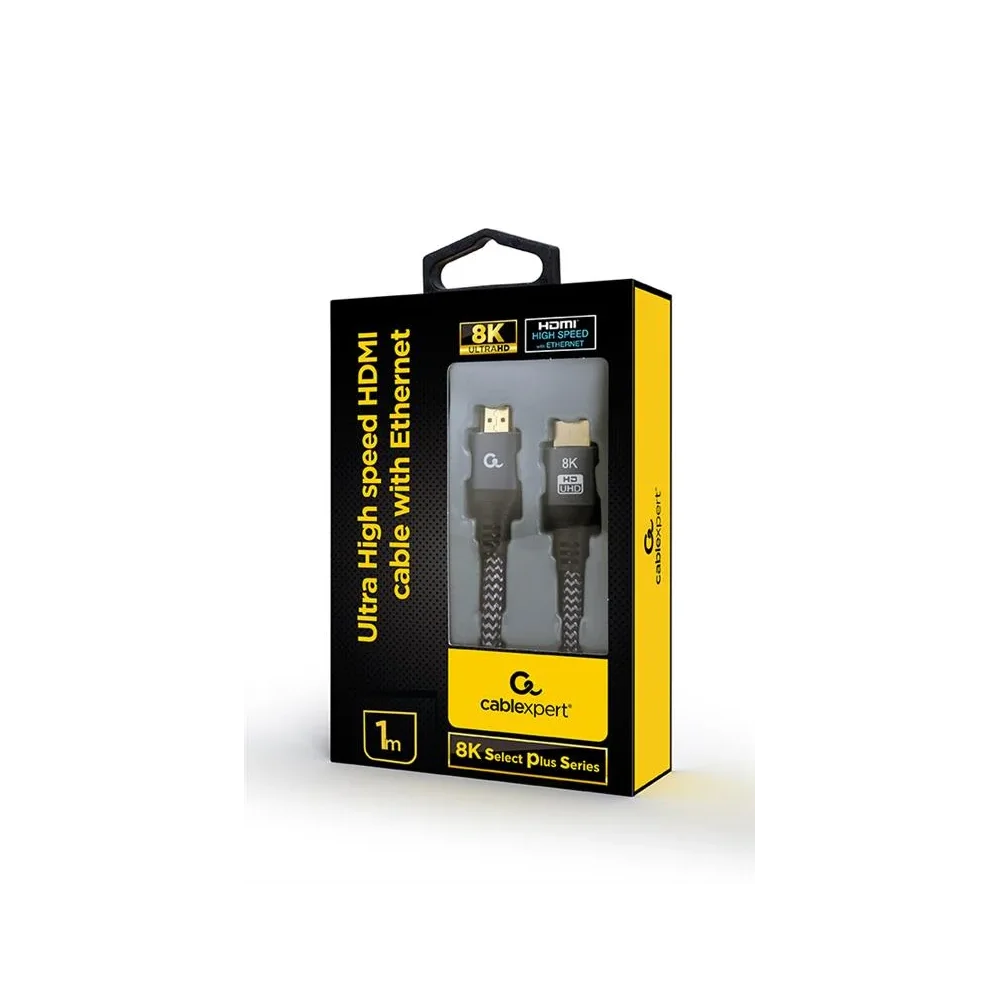 CABLEXPERT Ultra High speed HDMI cable with Ethernet 8K Select Plus Series Kabelis | Black, 1 m