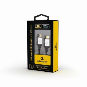 CABLEXPERT High speed HDMI cable with Ethernet Select Plus Series Kabelis | Black, 1 m
