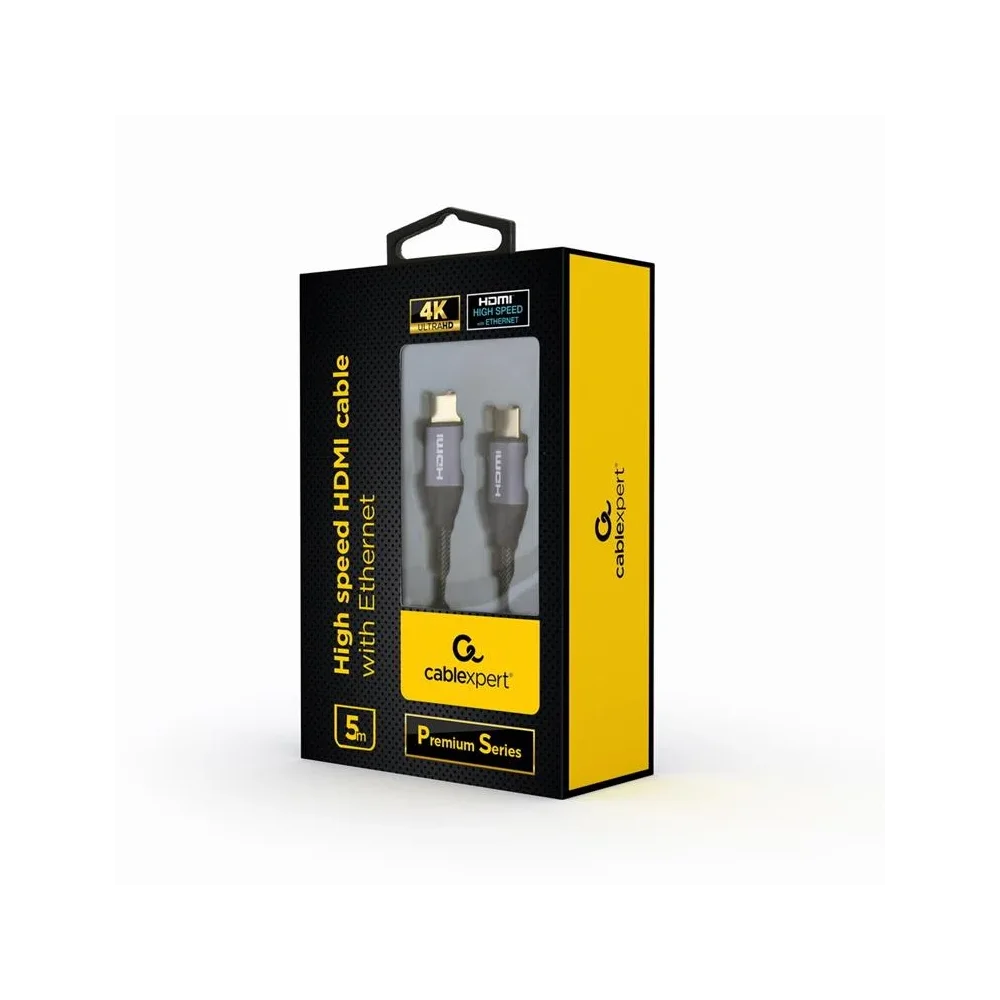 CABLEXPERT High speed HDMI cable with Ethernet Premium series Kabelis | Black, 5 m