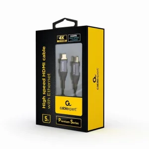 CABLEXPERT High speed HDMI cable with Ethernet Premium series Kabelis | Black, 5 m