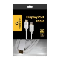 CABLEXPERT DisplayPort cable 4K Kabelis | White, 1.8 m