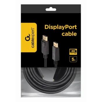 CABLEXPERT DisplayPort cable 4K Kabelis | Black, 5 m