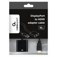 CABLEXPERT DisplayPort to HDMI adapter cable Adapteris | Black, 0.1 m