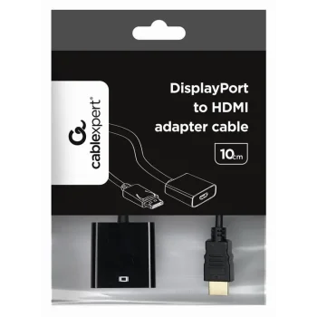 CABLEXPERT DisplayPort to HDMI adapter cable Adapteris | Black, 0.1 m