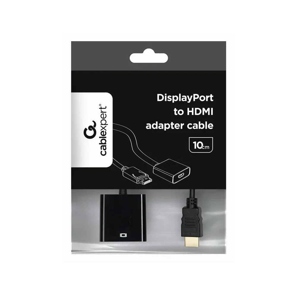 CABLEXPERT DisplayPort to HDMI adapter cable Adapteris | Black, 0.1 m