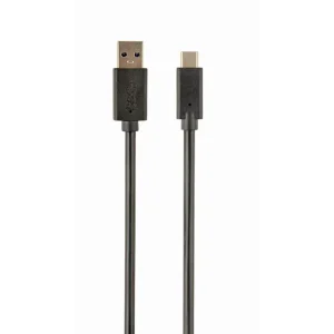 CABLEXPERT USB 3.0 AM to Type-C cable Kabelis | Black, 1 m