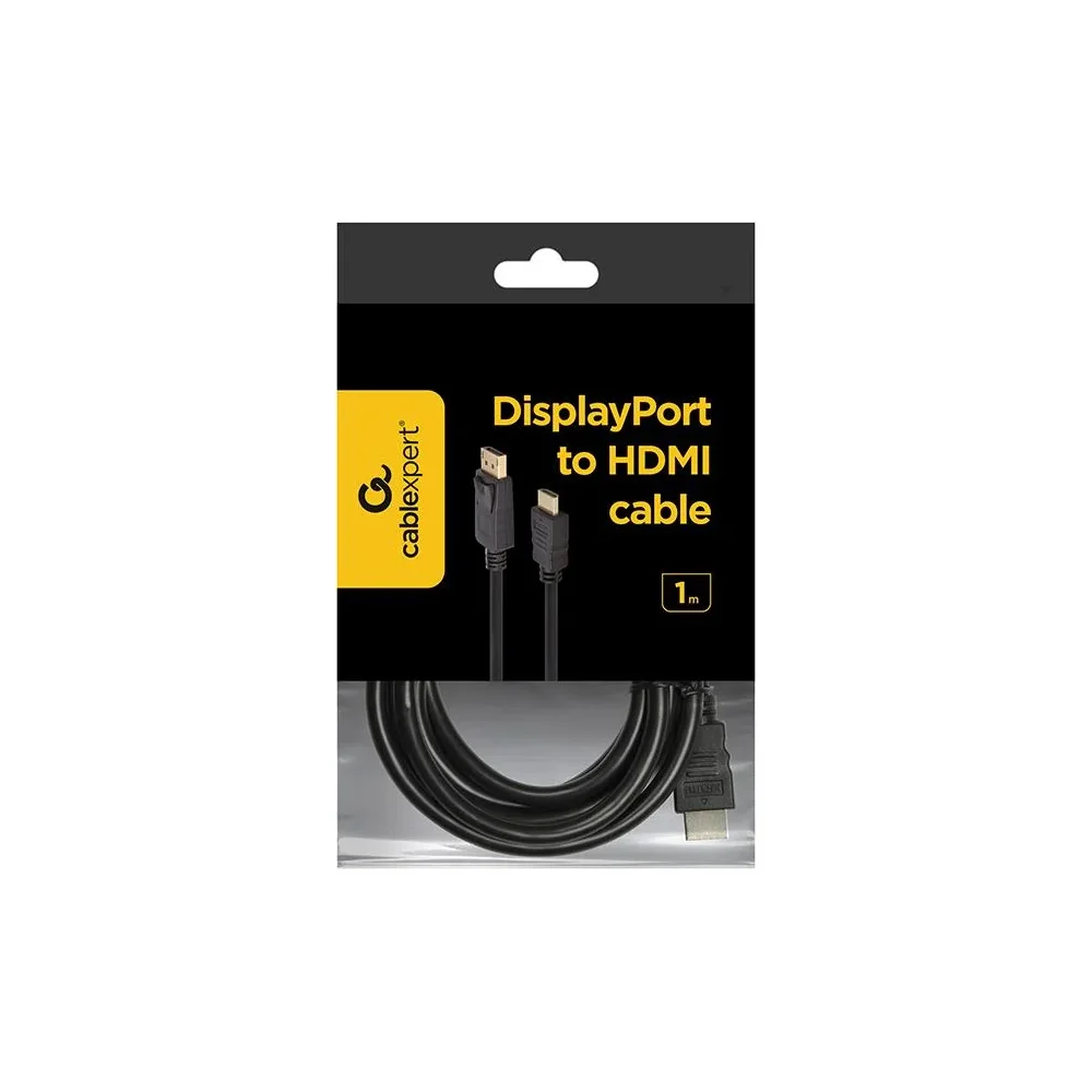 CABLEXPERT 4K DisplayPort to HDMI cable Kabelis | Black, 1 m