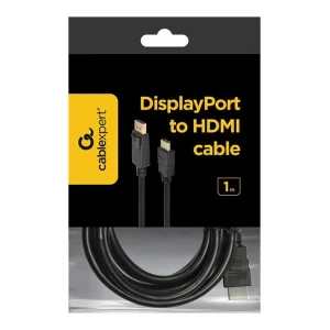 CABLEXPERT 4K DisplayPort to HDMI cable Kabelis | Black, 1 m