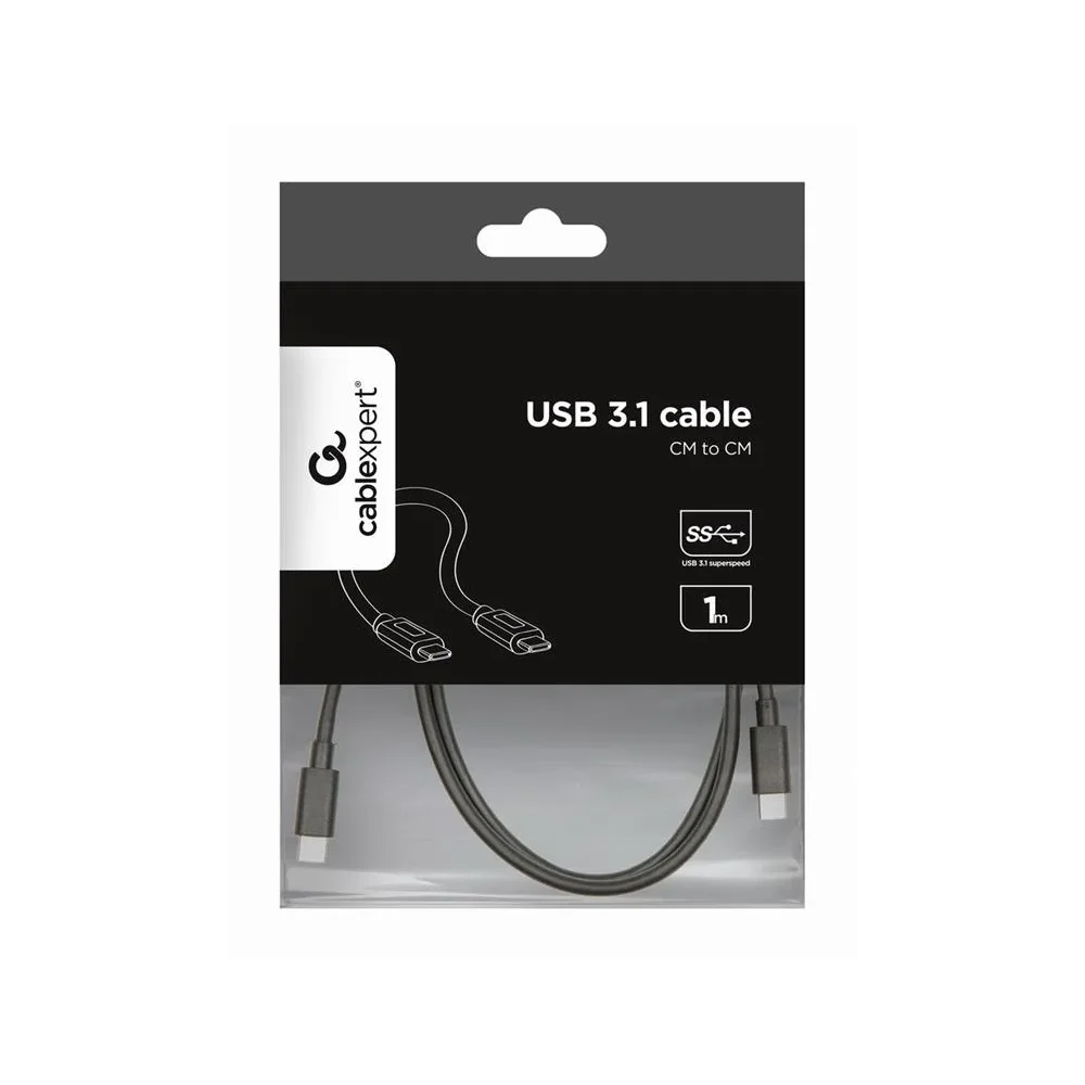 CABLEXPERT USB 3.1 Type-C cable Kabelis | Black, 1 m