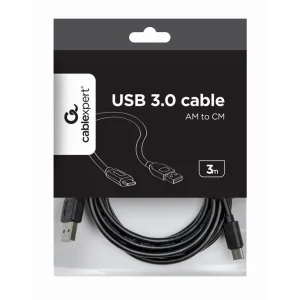 CABLEXPERT USB 2.0 AM to Type-C cable Kabelis | Black, 3 m
