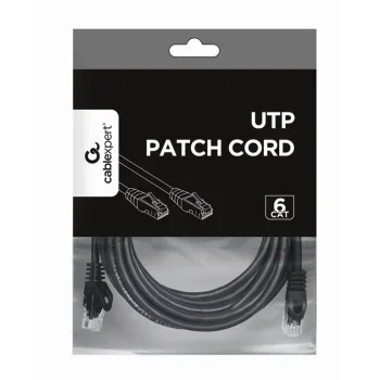 CABLEXPERT UTP Cat6 Patchcord Kabelis | Black, 5 m