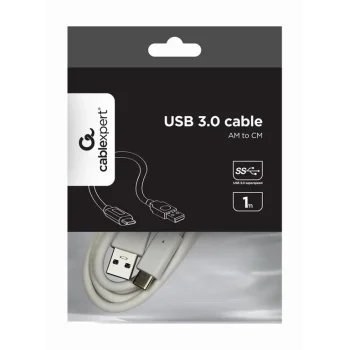CABLEXPERT USB 3.0 AM to Type-C cable Kabelis | White, 1 m