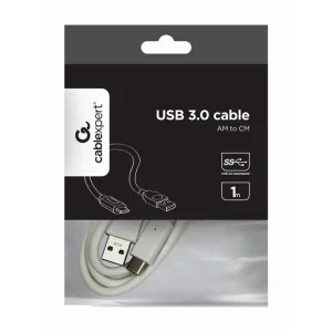 CABLEXPERT USB 3.0 AM to Type-C cable Kabelis | White, 1 m