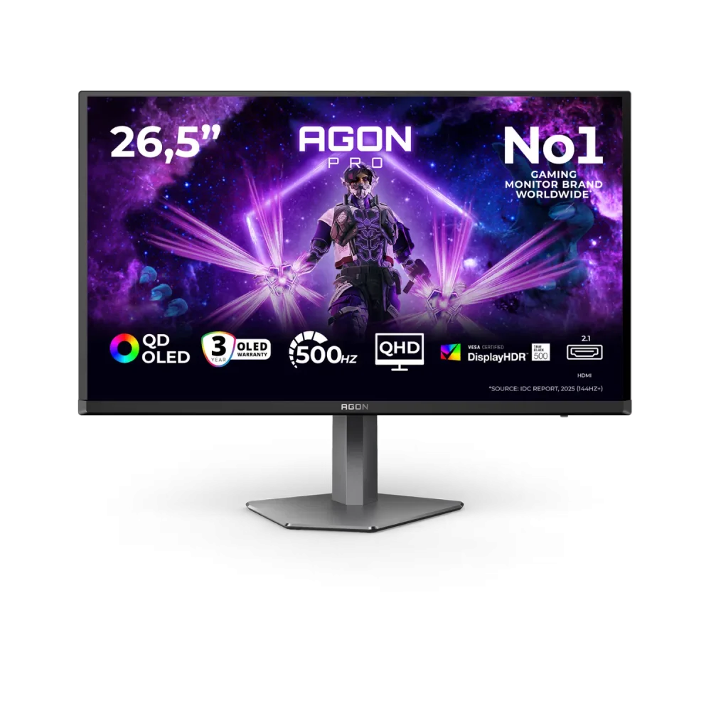 AOC AGON Pro AG276QKD2 Monitorius | 26.5", QHD, OLED, 500 Hz