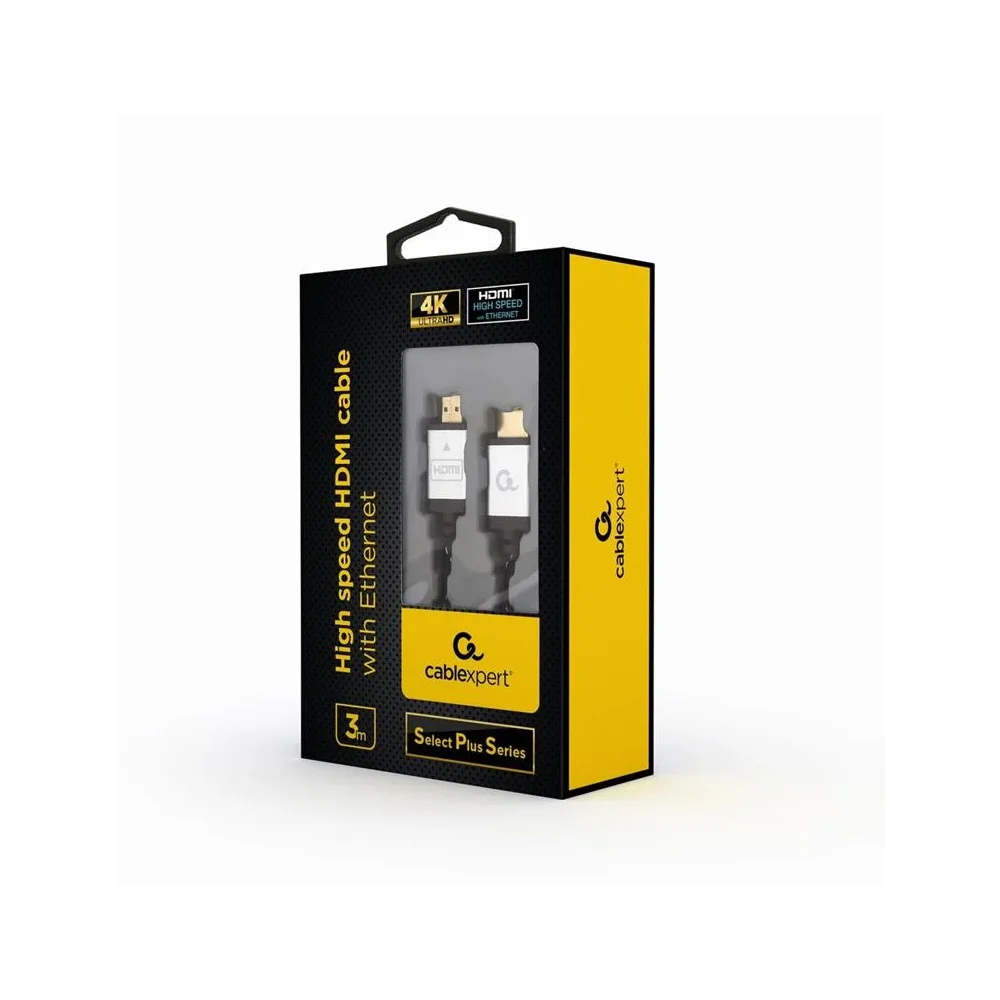 CABLEXPERT High speed HDMI cable with Ethernet Select Plus Series Kabelis | Black, 3 m