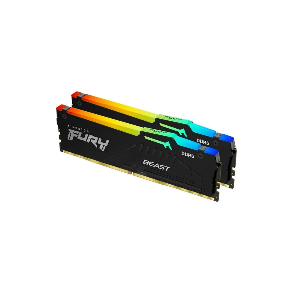 KINGSTON FURY Beast 64GB DDR5 RAM Atmintis | 5600 MT/s, CL36, 2x32GB, Black, RGB