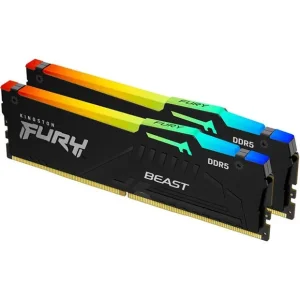 KINGSTON FURY Beast 64GB DDR5 RAM Atmintis | 5600 MT/s, CL36, 2x32GB, Black, RGB