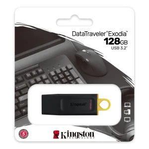 KINGSTON DataTraveler Exodia USB Atmintukas | Yellow, 128GB