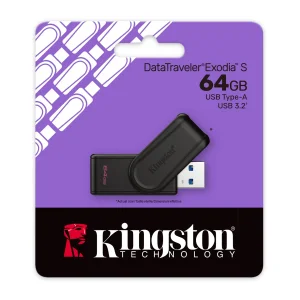 KINGSTON DataTraveler Exodia S USB Atmintukas | Black, 64GB
