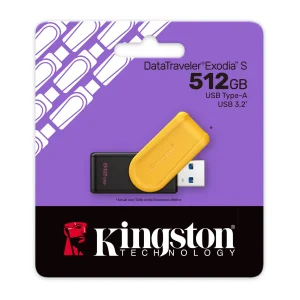 KINGSTON DataTraveler Exodia S USB Atmintukas | Yellow, 512GB