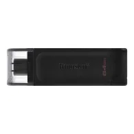 KINGSTON DataTraveler 70 USB Atmintukas | Black, 64GB