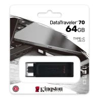 KINGSTON DataTraveler 70 USB Atmintukas | Black, 64GB