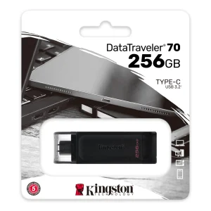 KINGSTON DataTraveler 70 USB Atmintukas | Black, 256GB