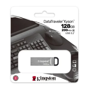 KINGSTON DataTraveler Kyson USB Atmintukas | Silver, 128GB
