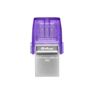 KINGSTON DataTraveler microDuo 3C USB Atmintukas | Purple, 64GB