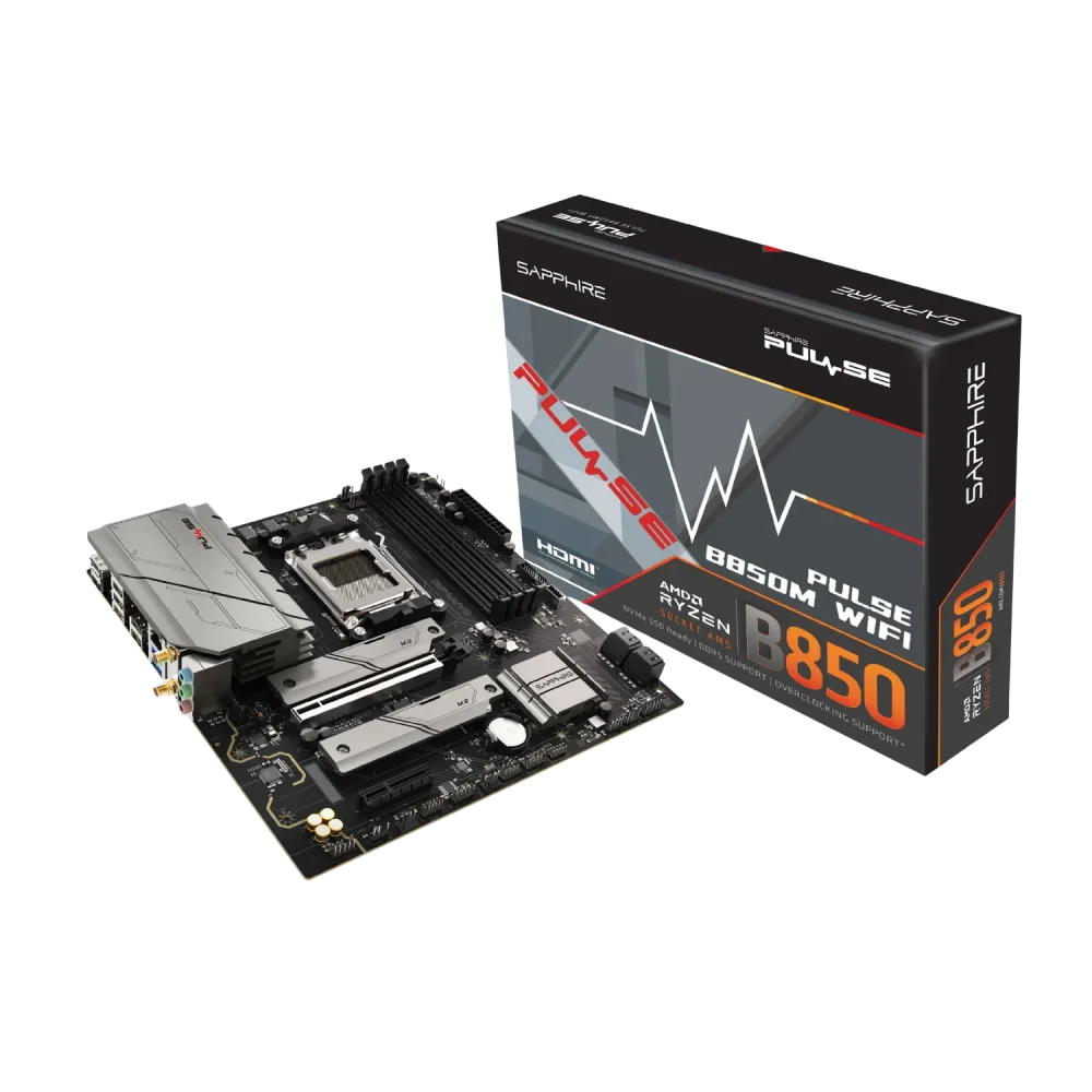 SAPPHIRE PULSE B850M WIFI Pagrindinė Plokštė | mAXT, AM5, DDR5