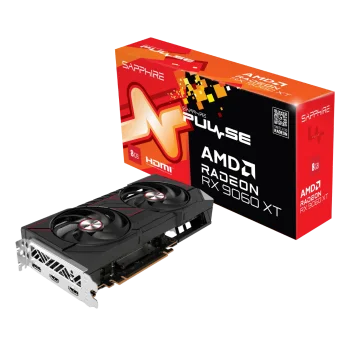 SAPPHIRE PULSE RADEON RX 9060 XT GPU Vaizdo Plokštė | 8GB, GDDR6, OC Edition