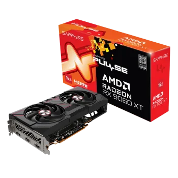 SAPPHIRE PULSE RADEON RX 9060 XT GPU Vaizdo Plokštė | 16GB, GDDR6, OC Edition