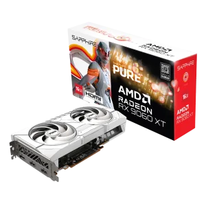 SAPPHIRE PURE RADEON RX 9060 XT GPU Vaizdo Plokštė | 16GB, GDDR6, OC Edition