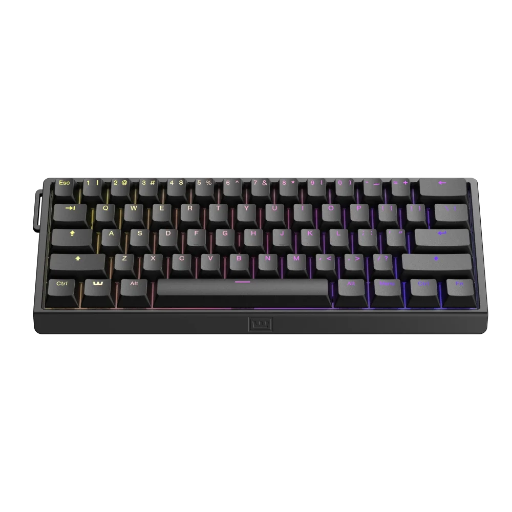Wooting 60HE V2 Žaidimų Klaviatūra | Black, Lekker Tikken, ABS Case