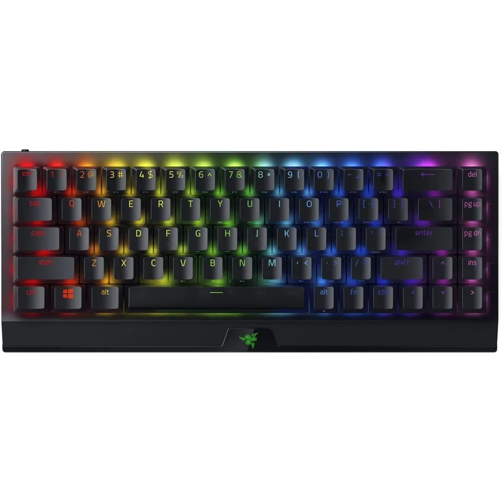 RAZER BlackWidow V3 Mini HyperSpeed Wireless Belaidė Žaidimų Klaviatūra | Black, Green Clicky