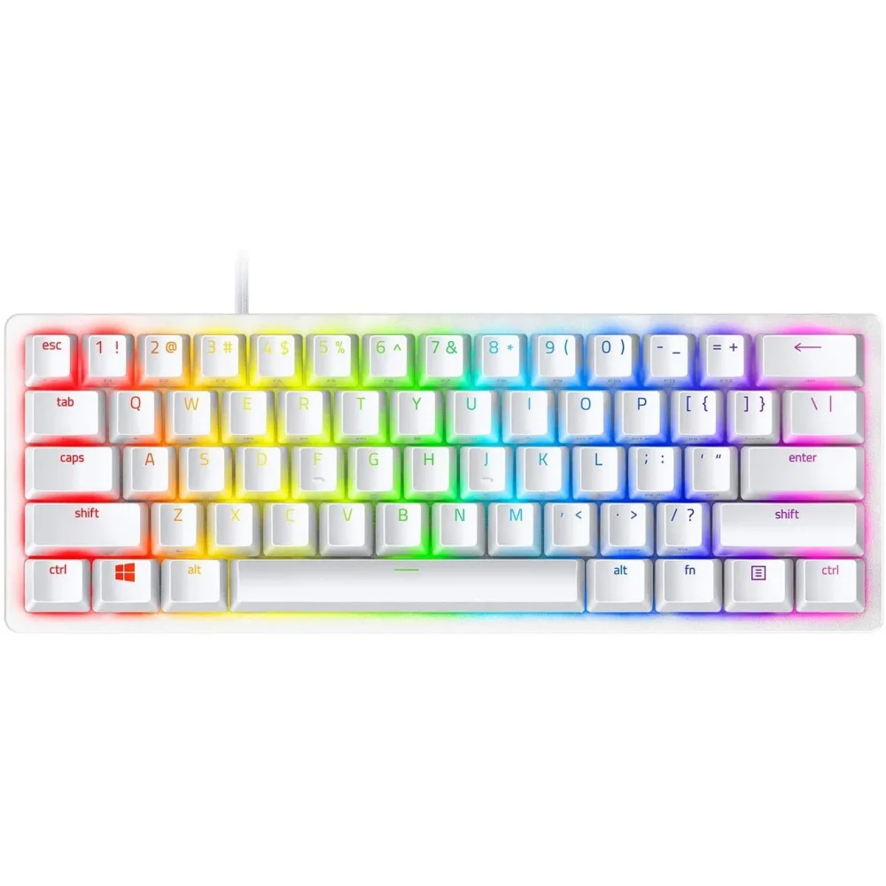 RAZER Huntsman Mini Žaidimų Klaviatūra | Mercury White, Red Linear