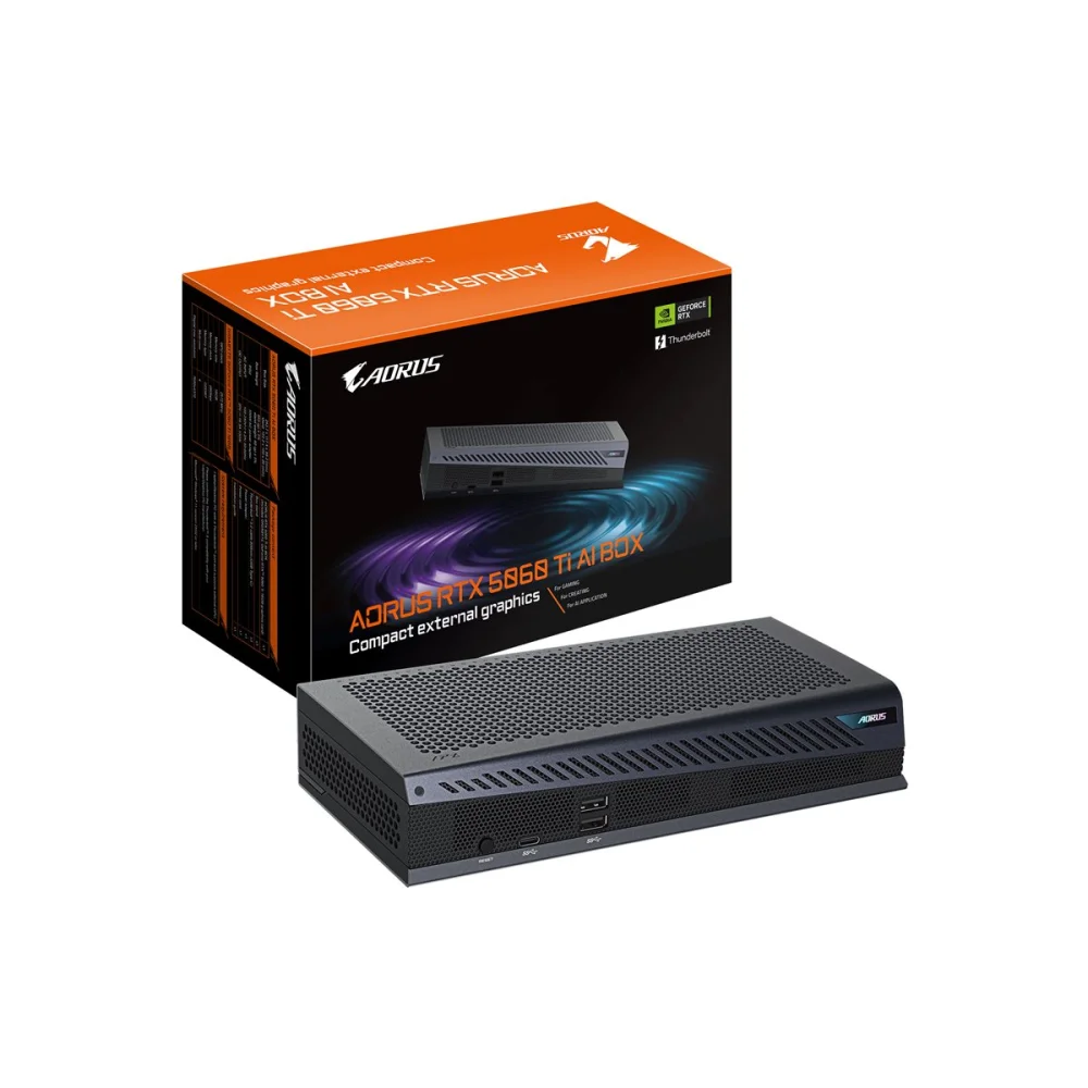 GIGABYTE GeForce RTX 5060 Ti AORUS AI BOX GPU Vaizdo Plokštė | 16GB, GDDR7