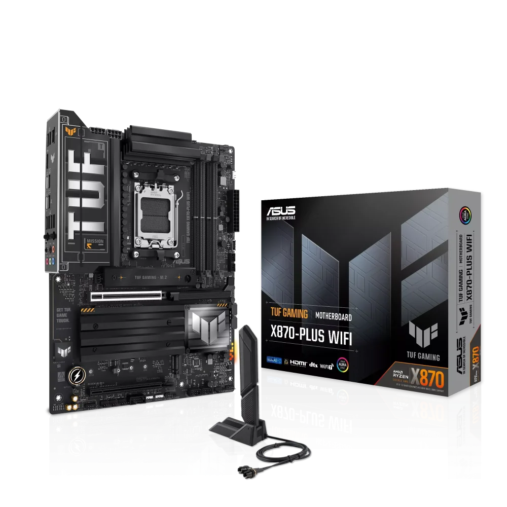 ASUS TUF GAMING X870-PLUS WIFI Pagrindinė Plokštė | ATX, AM5, DDR5