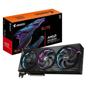 GIGABYTE Radeon RX 9070 XT AORUS ELITE GPU Vaizdo Plokštė | 16GB, GDDR6, OC Edition