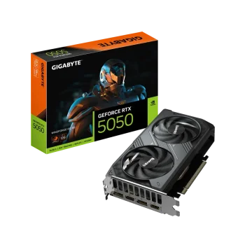 GIGABYTE GeForce RTX 5050 WINDFORCE GPU Vaizdo Plokštė | 8GB, GDDR6, OC Edition