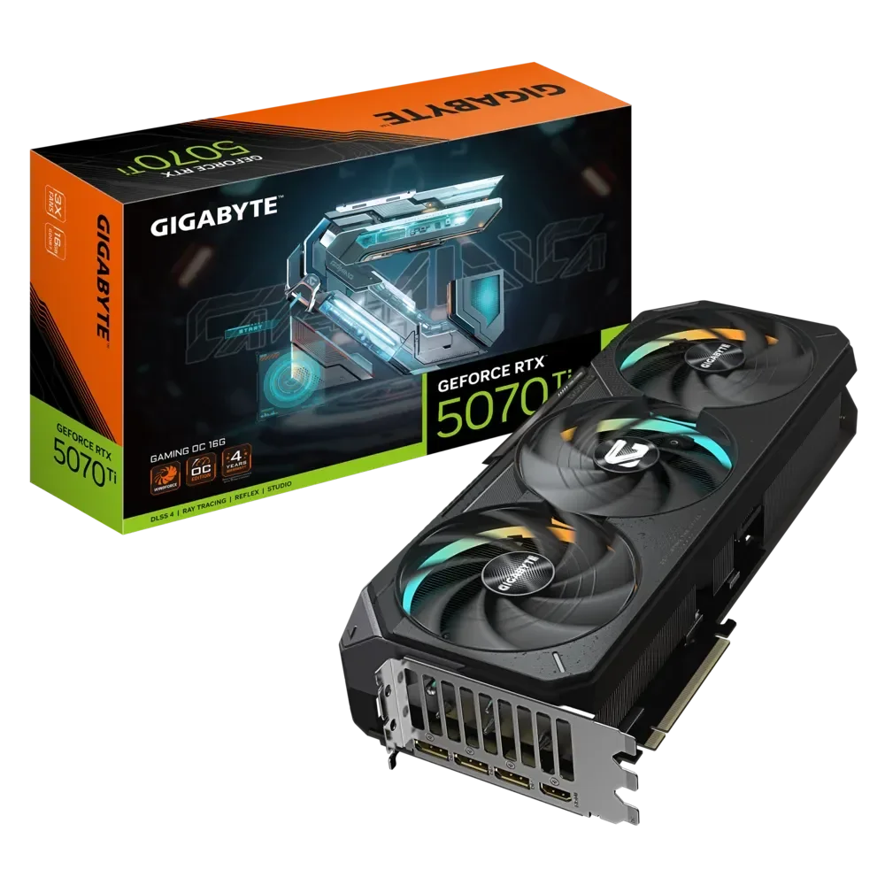 GIGABYTE GeForce RTX 5070 Ti GAMING GPU Vaizdo Plokštė | 16GB, GDDR7, OC Edition
