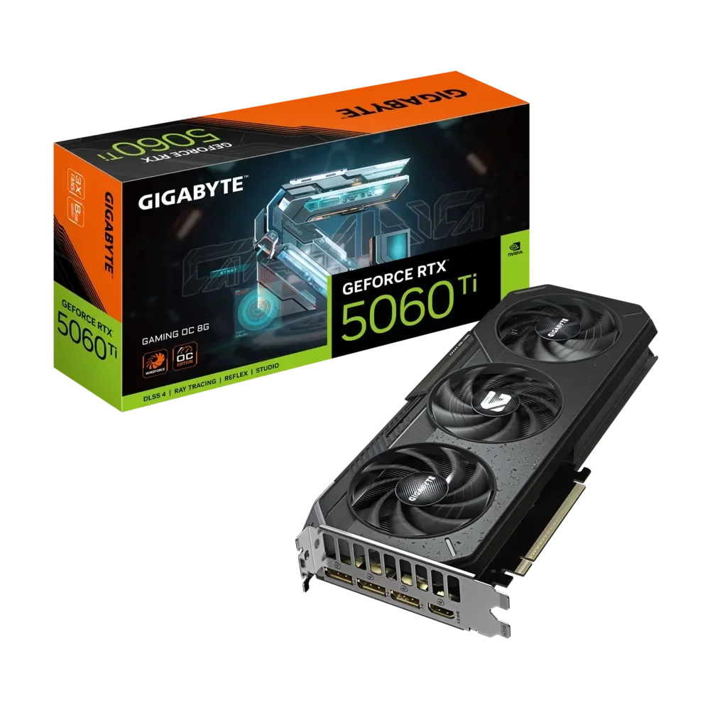 GIGABYTE GeForce RTX 5060 Ti GAMING GPU Vaizdo Plokštė | 8GB, GDDR7, OC Edition