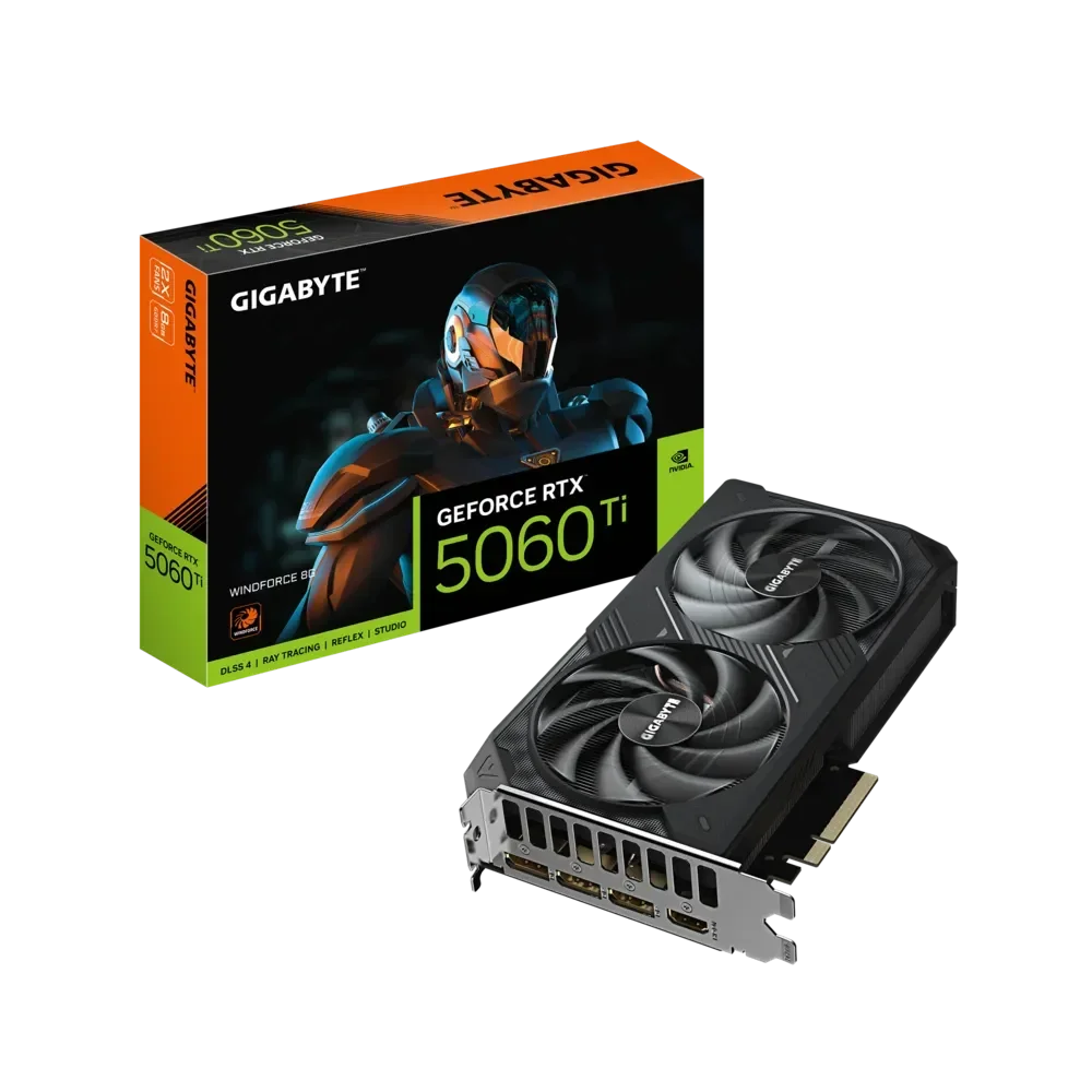GIGABYTE GeForce RTX 5060 Ti WINDFORCE GPU Vaizdo Plokštė | 8GB, GDDR7