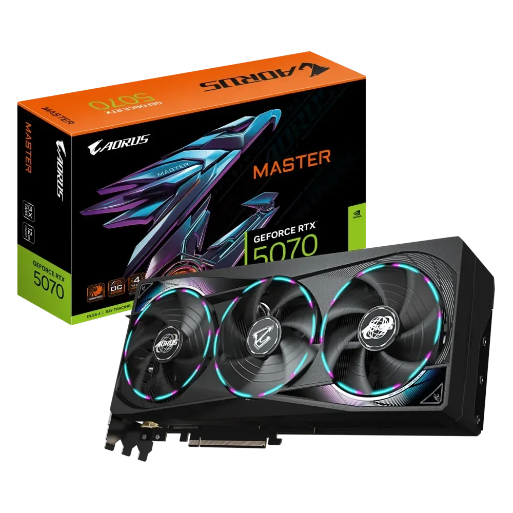 GIGABYTE GeForce RTX 5070 AORUS MASTER GPU Vaizdo Plokštė | 12GB, GDDR7