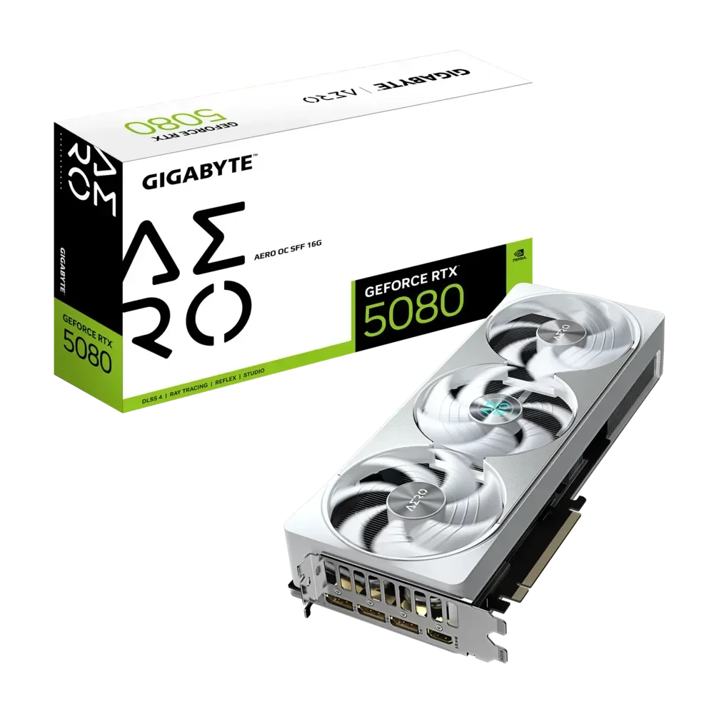 GIGABYTE GeForce RTX 5080 AERO SFF GPU Vaizdo Plokštė | 16GB, GDDR7, OC Edition