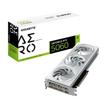 GIGABYTE GeForce RTX 5060 AERO GPU Vaizdo Plokštė | 8GB, GDDR7, OC Edition