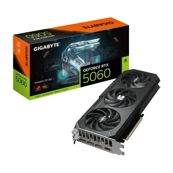 GIGABYTE GeForce RTX 5060 GAMING GPU Vaizdo Plokštė | 8GB, GDDR7, OC Edition