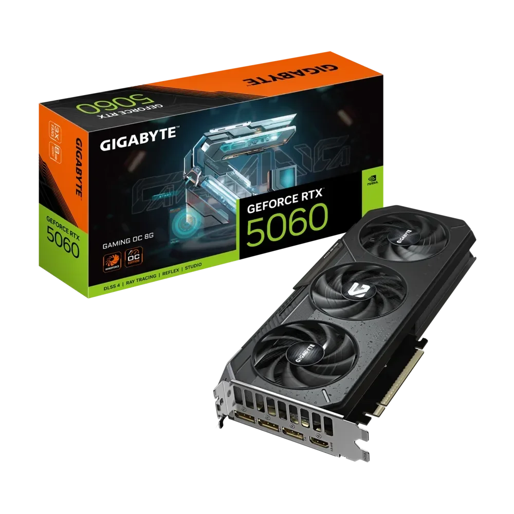 GIGABYTE GeForce RTX 5060 GAMING GPU Vaizdo Plokštė | 8GB, GDDR7, OC Edition