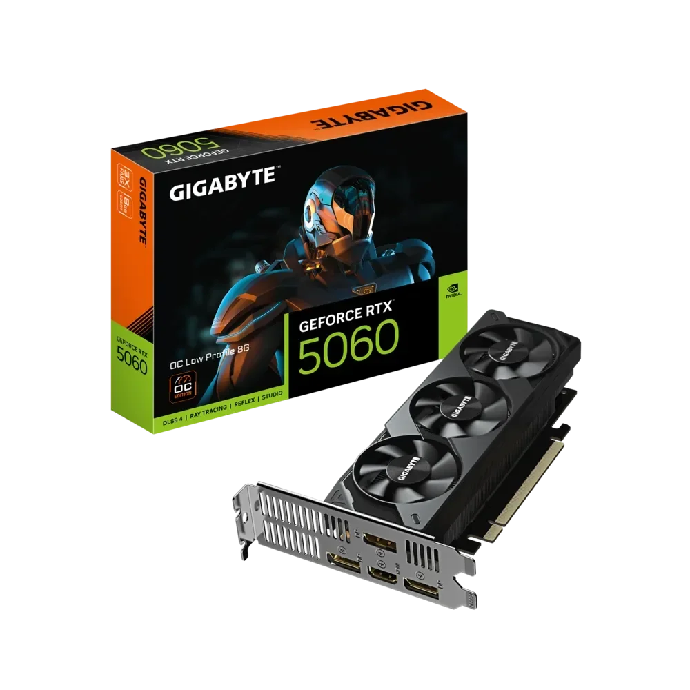 GIGABYTE GeForce RTX 5060 Low Profile GPU Vaizdo Plokštė | 8GB, GDDR7, OC Edition