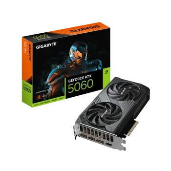 GIGABYTE GeForce RTX 5060 WINDFORCE GPU Vaizdo Plokštė | 8GB, GDDR7, OC Edition